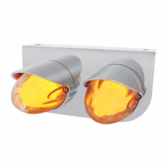 SS Bracket With Two 9 LED Dual Function GloLight Watermelon Grakon 1000 Lights & Visors -Clear Lens