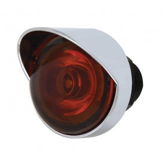 SS Front Air Cleaner Bracket With 22X 3 Amber LED 3/4" Mini Lights & Visors For Peterbilt-Amber Lens - Thumbnail 4