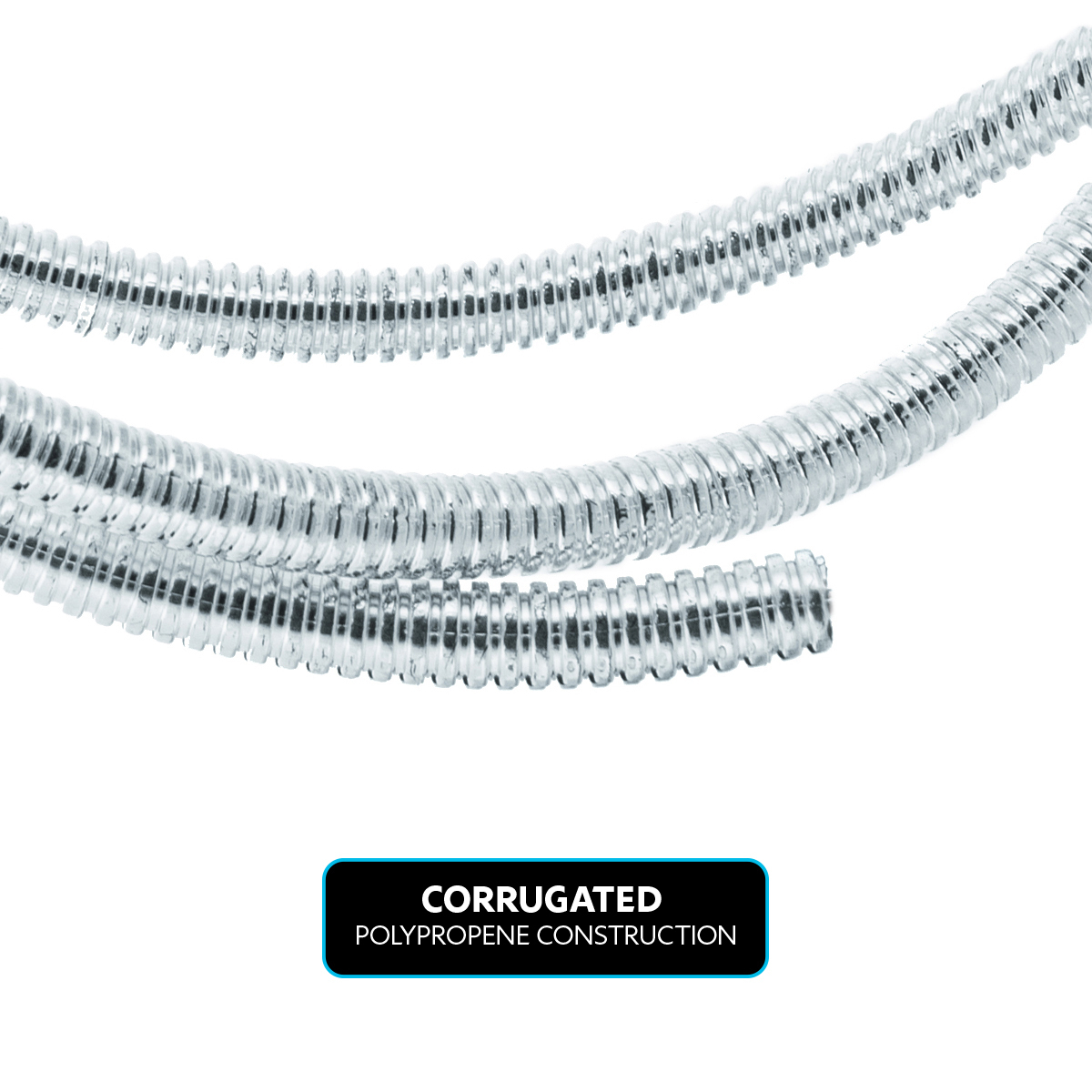 72" Long Chrome Wire Loom - 1/2" Diameter - Thumbnail 8