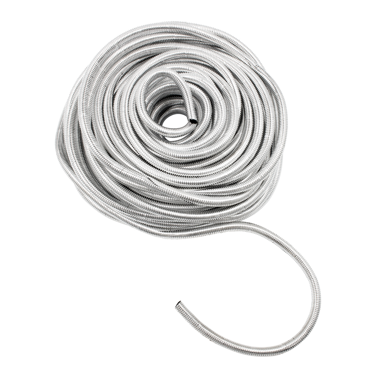 100' Chrome Wire Loom Roll - 1/2" Diameter - Thumbnail 2