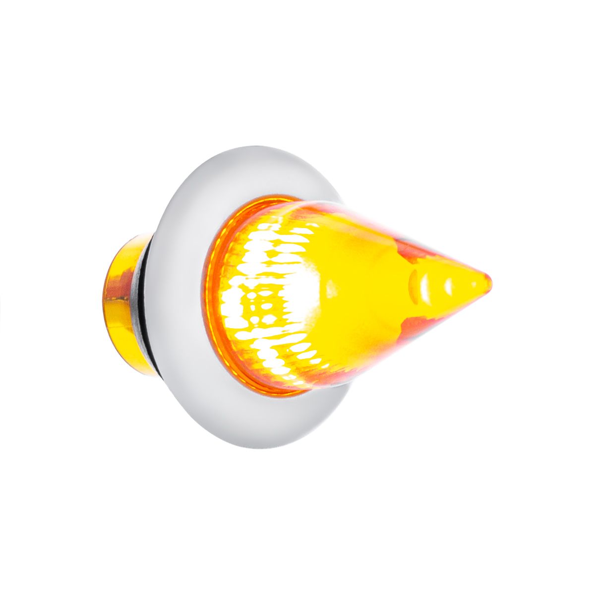 4 LED Dual Function 3/4" Mini Spike Light With SS Bezel (Clearance/Marker) - Amber LED/Amber Lens