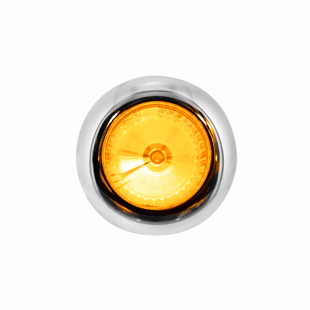 4 LED Dual Function 3/4" Mini Spike Light With SS Bezel (Clearance/Marker) - Amber LED/Clear Lens - Thumbnail 3