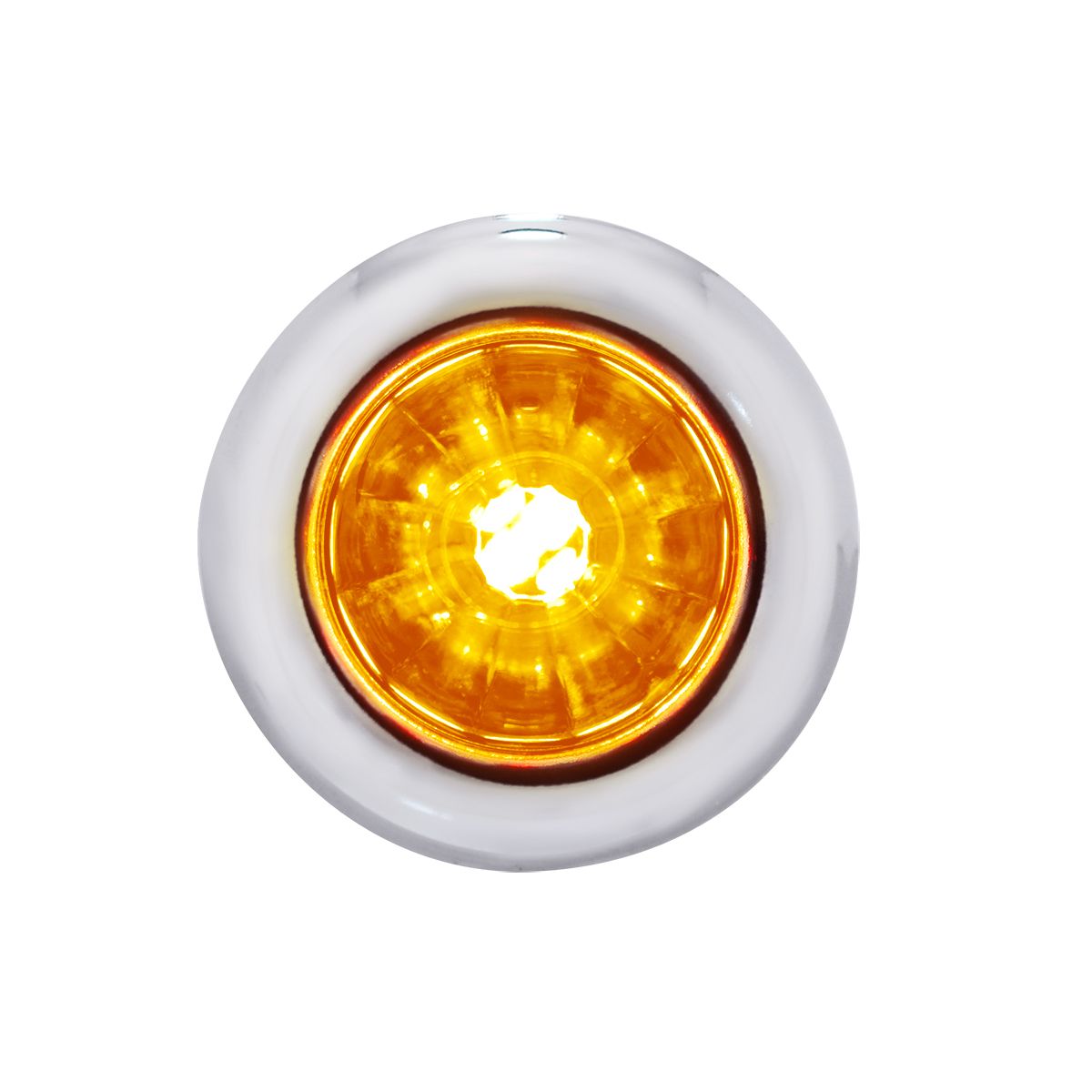4 LED Dual Function 3/4" Mini Watermelon Light (Clearance/Marker) - Amber LED/Amber Lens