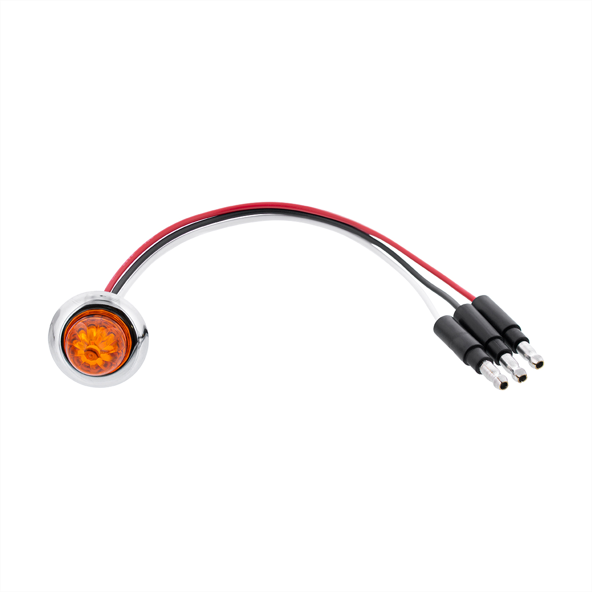 4 LED Dual Function 3/4" Mini Watermelon Light (Clearance/Marker) - Amber LED/Amber Lens - Thumbnail 4