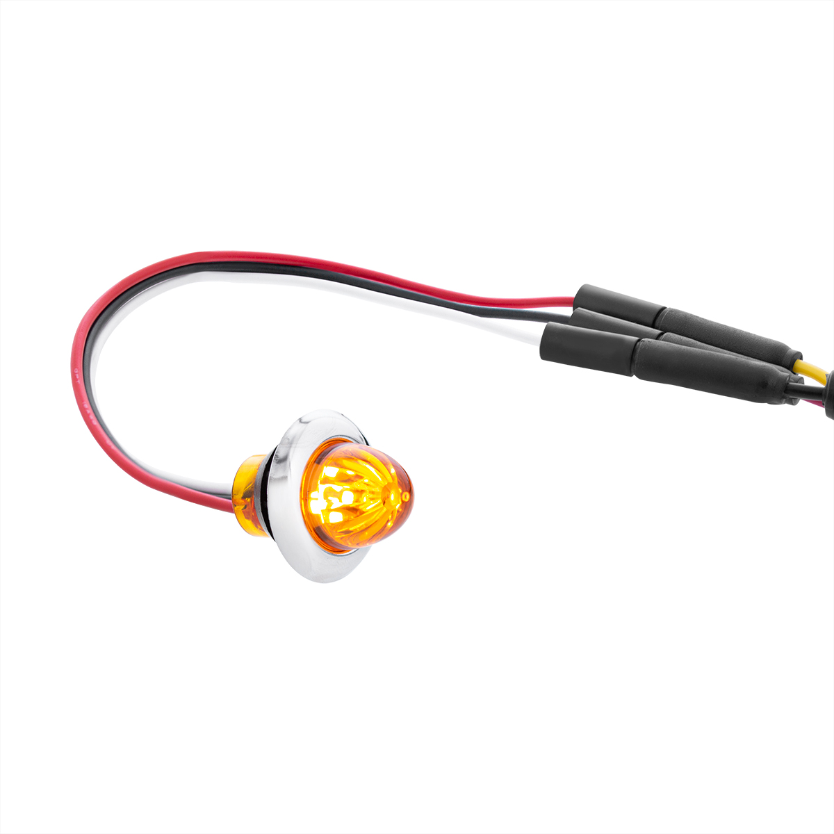 4 LED Dual Function 3/4" Mini Watermelon Light (Clearance/Marker) - Amber LED/Amber Lens - Thumbnail 5