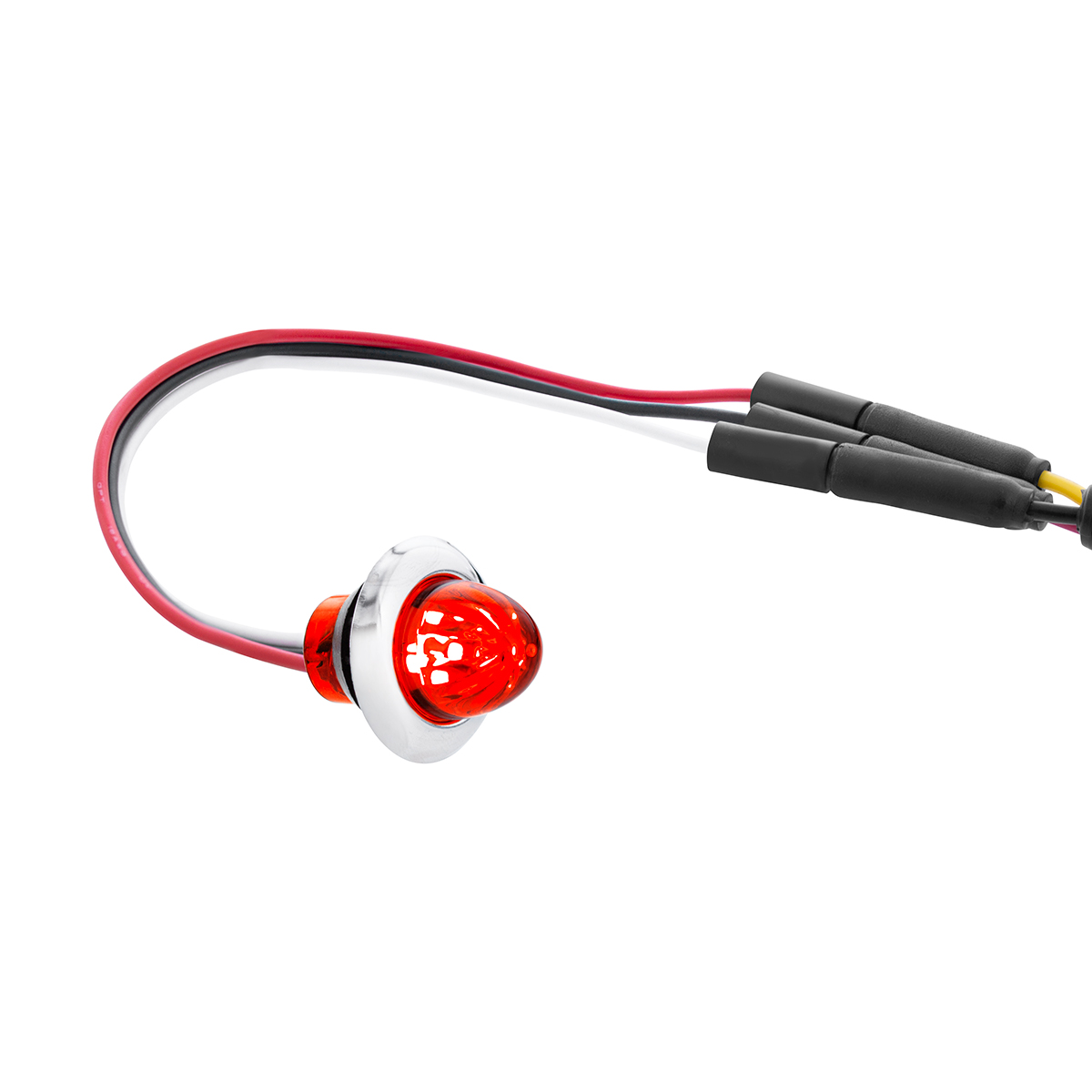 4 LED Dual Function 3/4" Mini Watermelon Light (Clearance/Marker) - Red LED/Red Lens - Thumbnail 5