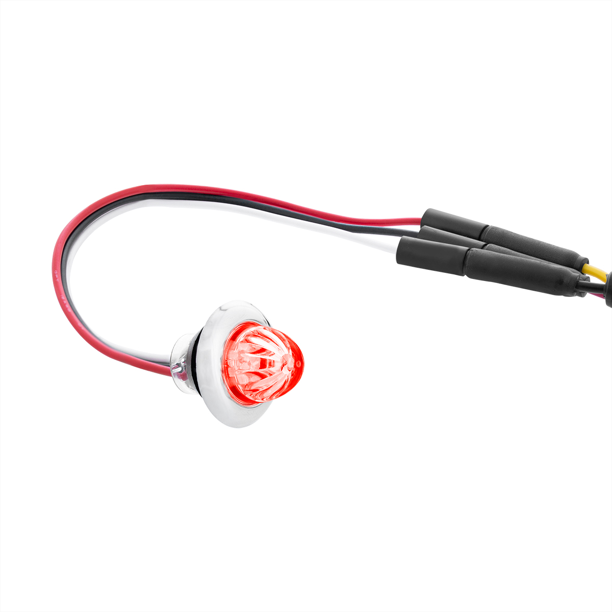 4 LED Dual Function 3/4" Mini Watermelon Light (Clearance/Marker) - Red LED/Clear Lens - Thumbnail 5