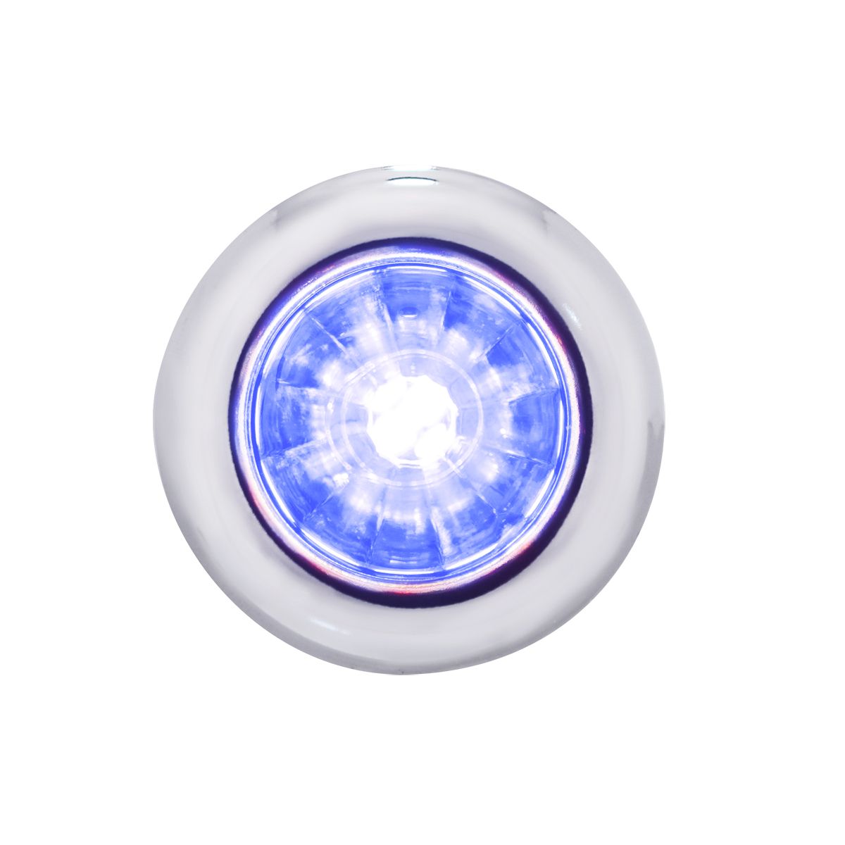 4 LED Dual Function 3/4" Mini Watermelon Light (Clearance/Marker) - Blue LED/Clear Lens