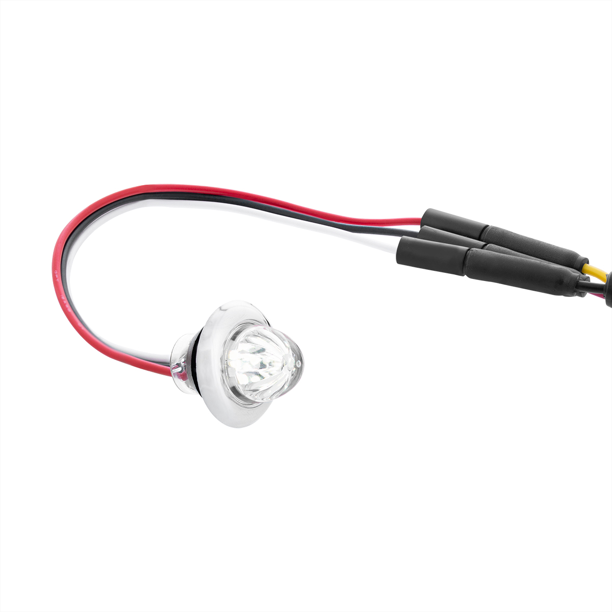 4 LED Dual Function 3/4" Mini Watermelon Light (Clearance/Marker) - White LED/Clear Lens - Thumbnail 5