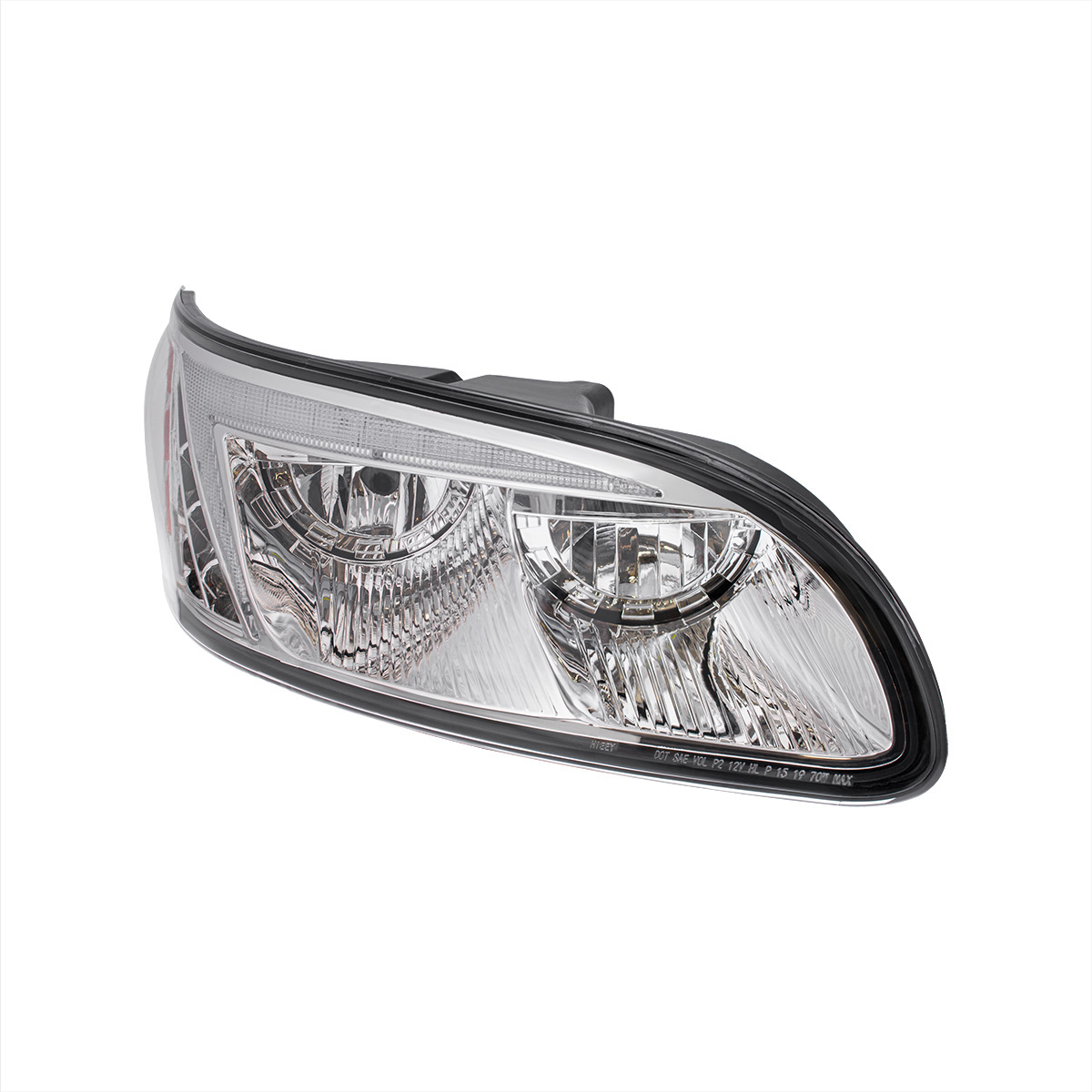 Chrome LED Headlight With Color Changing Position Light Bar For Peterbilt 386 (2005-2015) & 387 (1999-2010) - Passenger - Thumbnail 10