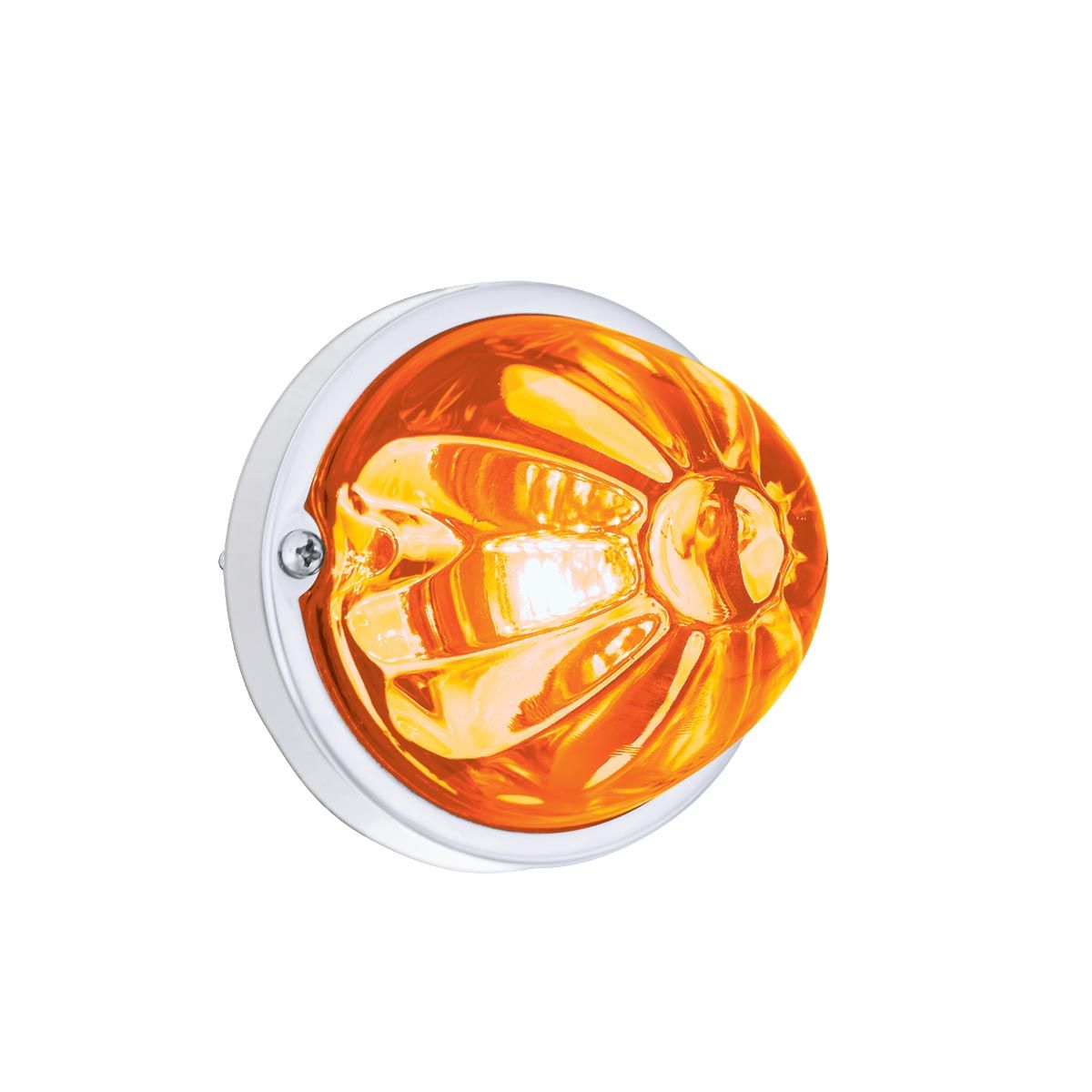 Glass Watermelon Light Kit With LED Light-Amber LED/Clear Lens