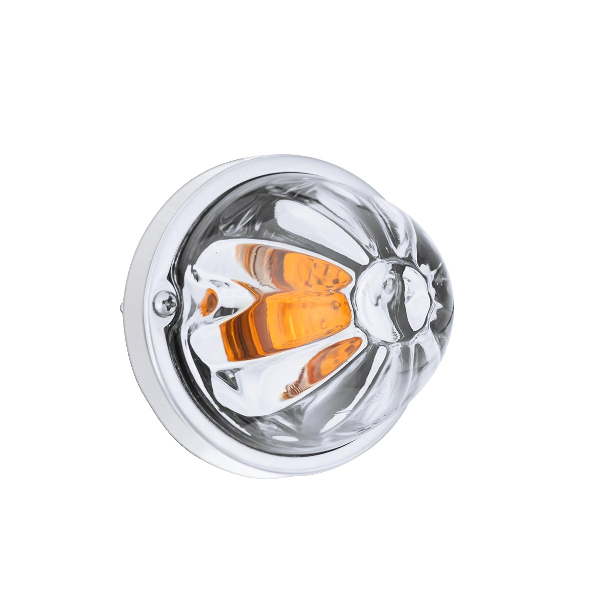 Glass Watermelon Light Kit With LED Light-Amber LED/Clear Lens - Thumbnail 2