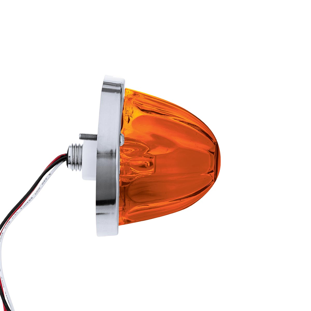 Glass Watermelon Light Kit With 2 LED Light-Amber LED/Dark Amber Lens - Thumbnail 5