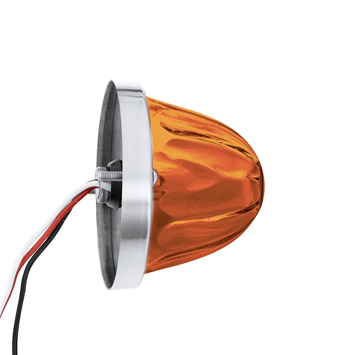 Glass Watermelon Light Kit With 4 LED Light-Amber LED/Dark Amber Lens - Thumbnail 5