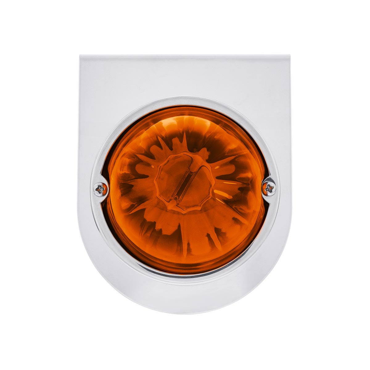 UltraBurst Glass Watermelon Light With Stainless Steel Light Bracket Kit-Amber LED/Dark Amber Lens - Thumbnail 4