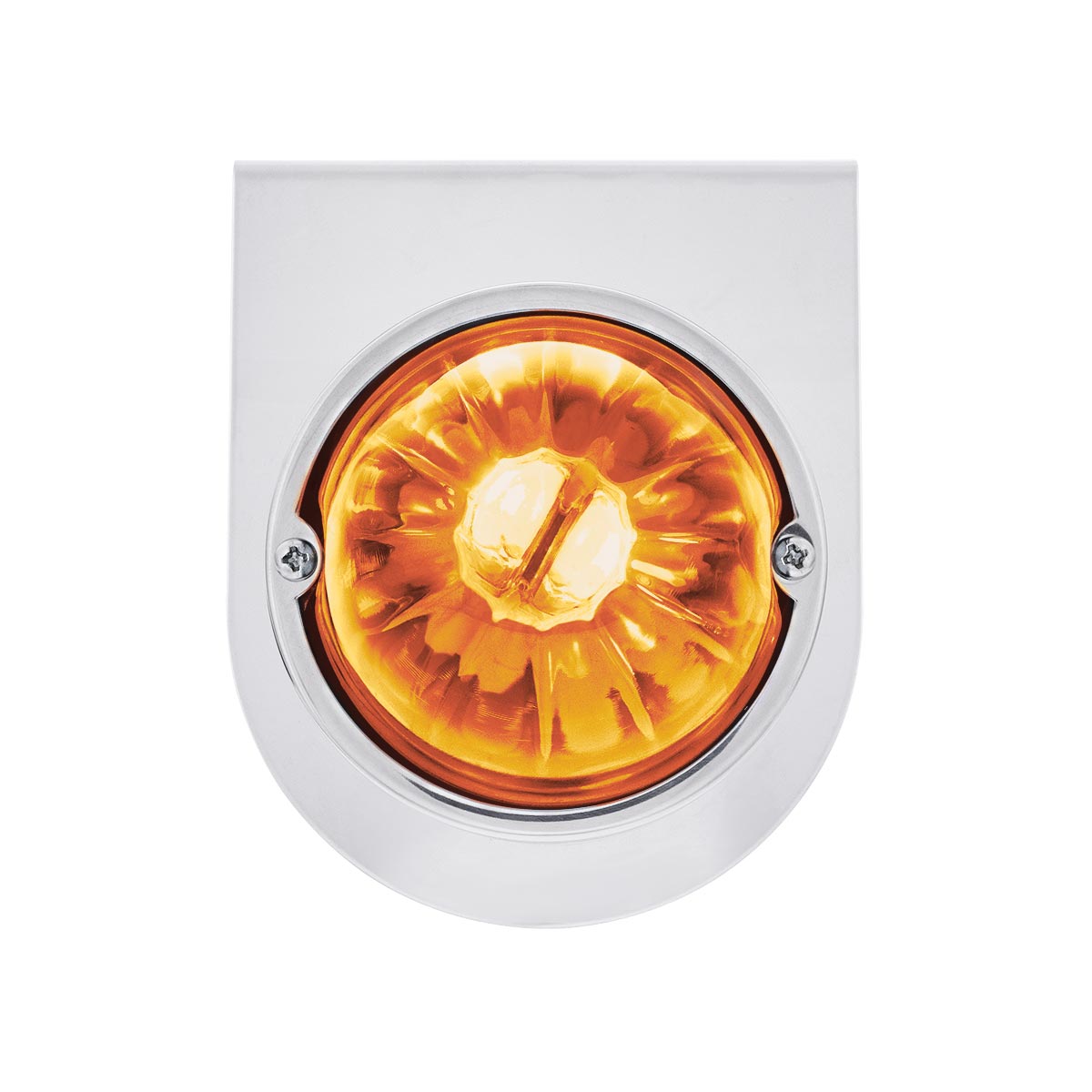 UltraBurst Glass Watermelon Light With Stainless Steel Light Bracket Kit-Amber LED/Clear Lens - Thumbnail 3