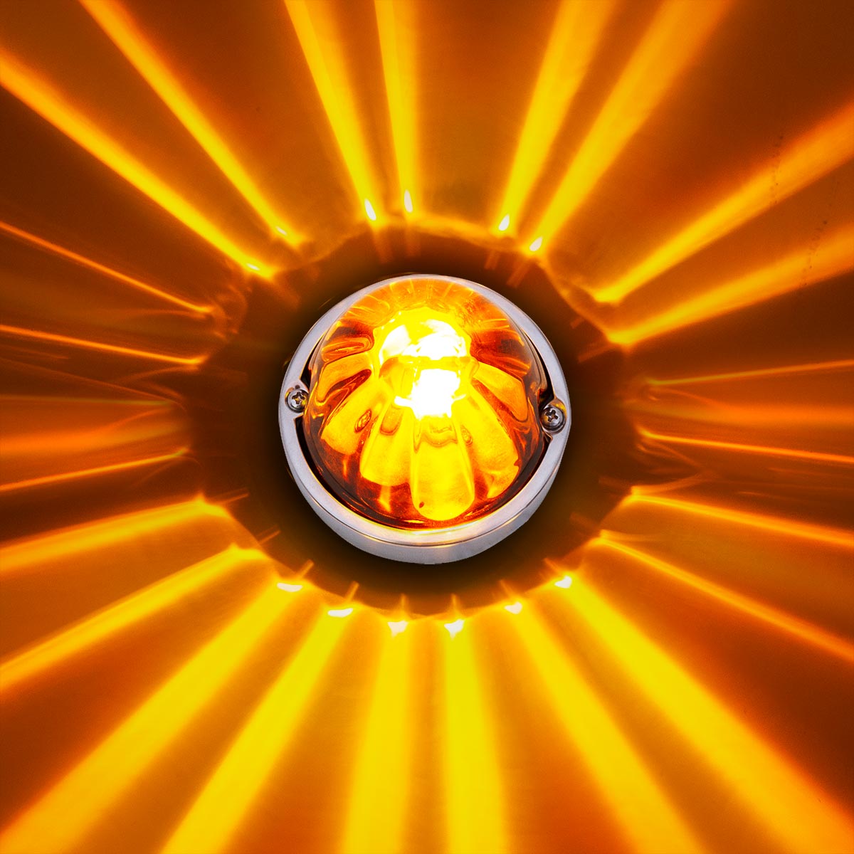 UltraBurst Glass Watermelon Light Flush Mount Kit-Amber LED/Amber Lens - Thumbnail 9