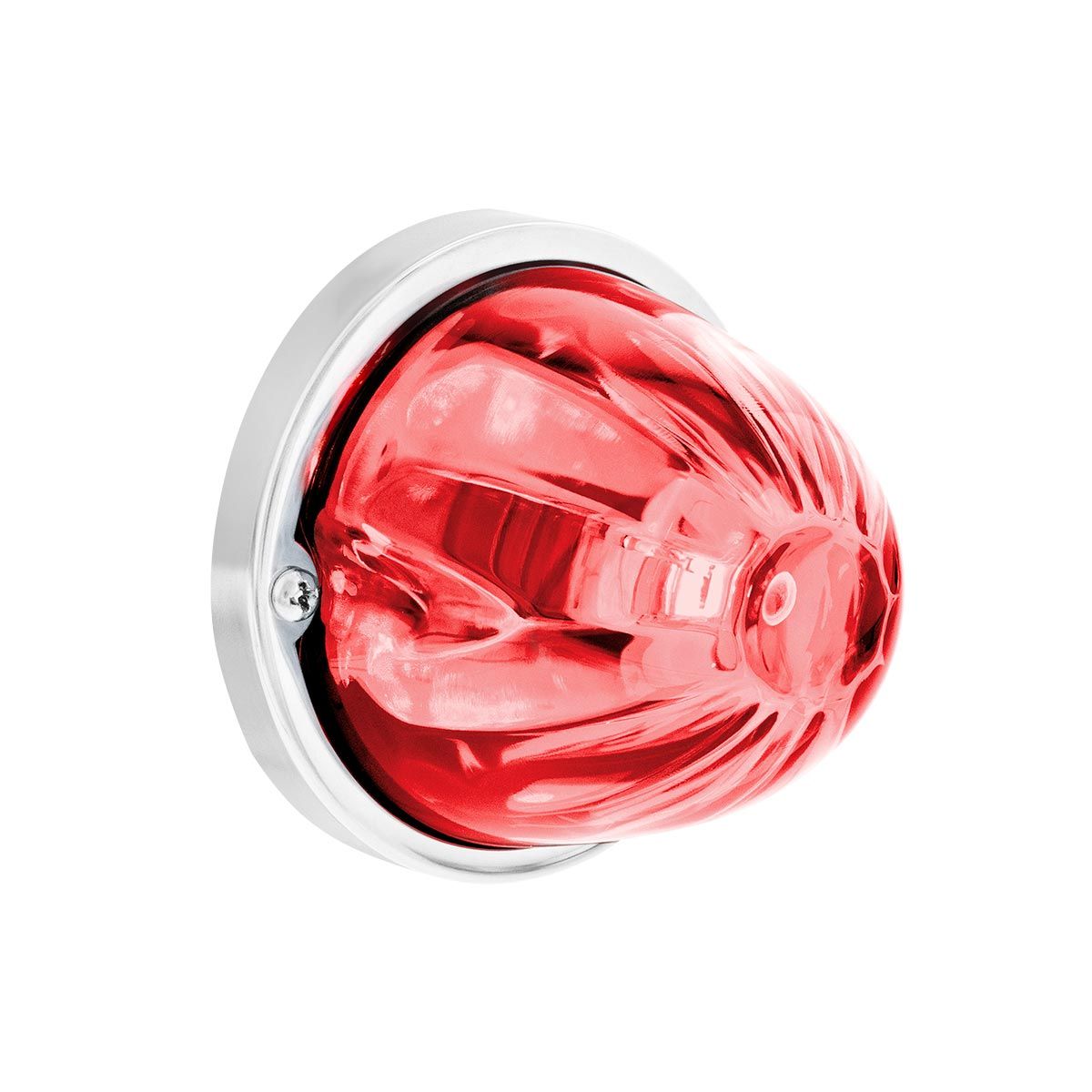 UltraBurst Glass Watermelon Light Flush Mount Kit-Red LED/Clear Lens