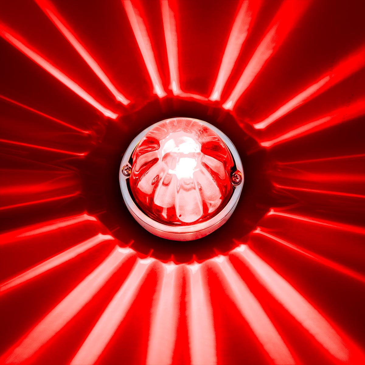 UltraBurst Glass Watermelon Light Flush Mount Kit-Red LED/Clear Lens - Thumbnail 9