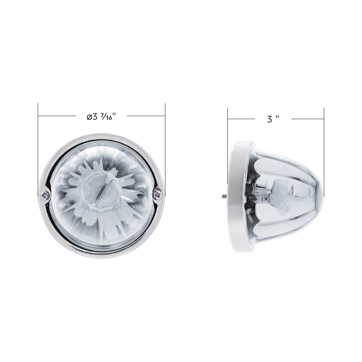 UltraBurst Glass Watermelon Light Flush Mount Kit-White LED/Clear Lens - Thumbnail 8