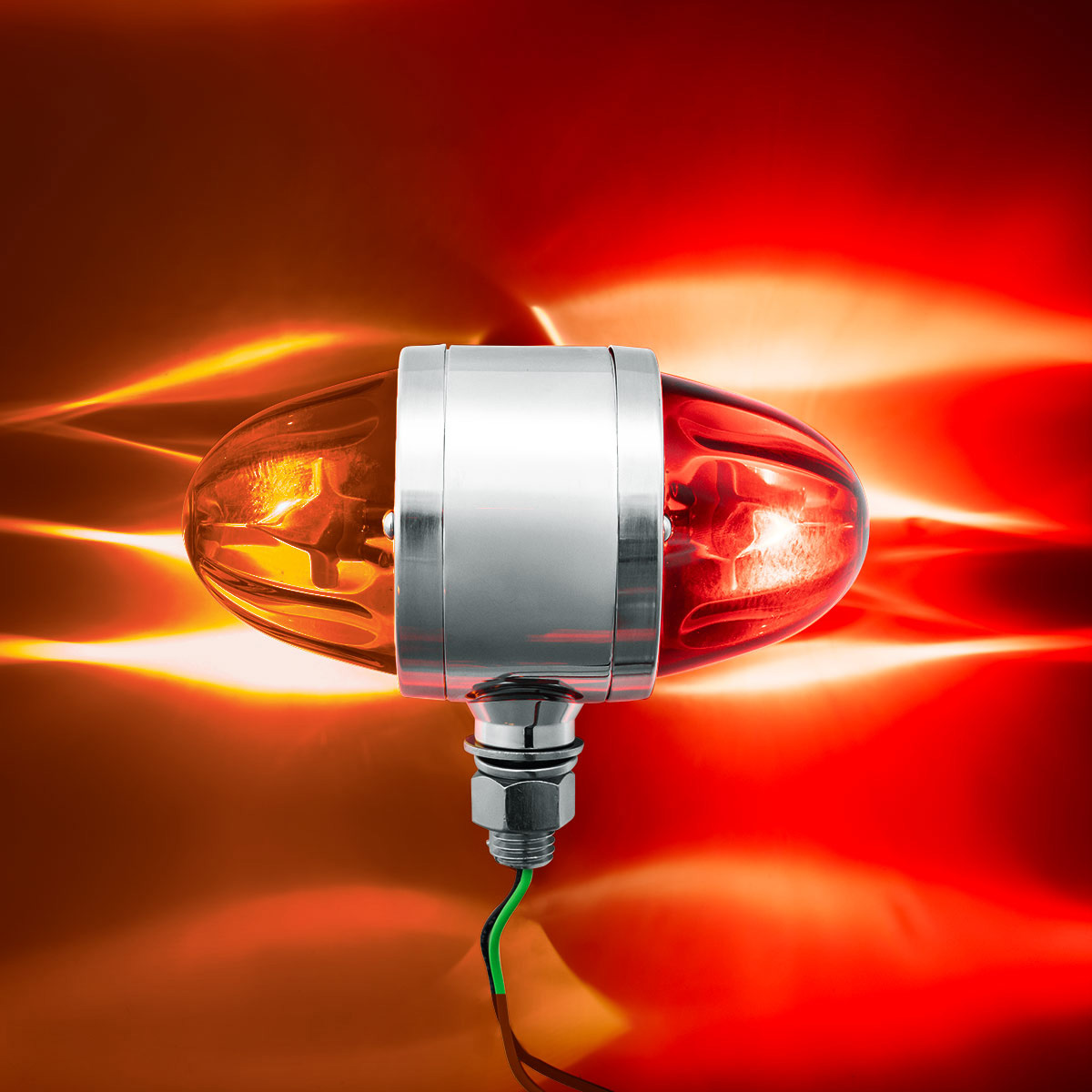 UltraBurst Chrome Double Face Glass Watermelon Light-Amber & Red LED/Dark Amber & Red Lens - Thumbnail 13