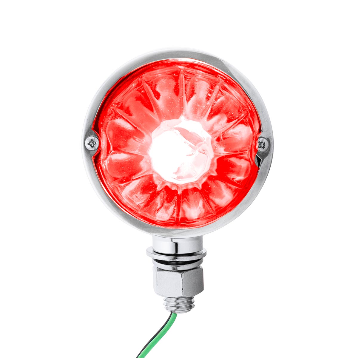 UltraBurst Chrome Double Face Glass Watermelon Light-Amber & Red LED/Clear Lens - Thumbnail 5