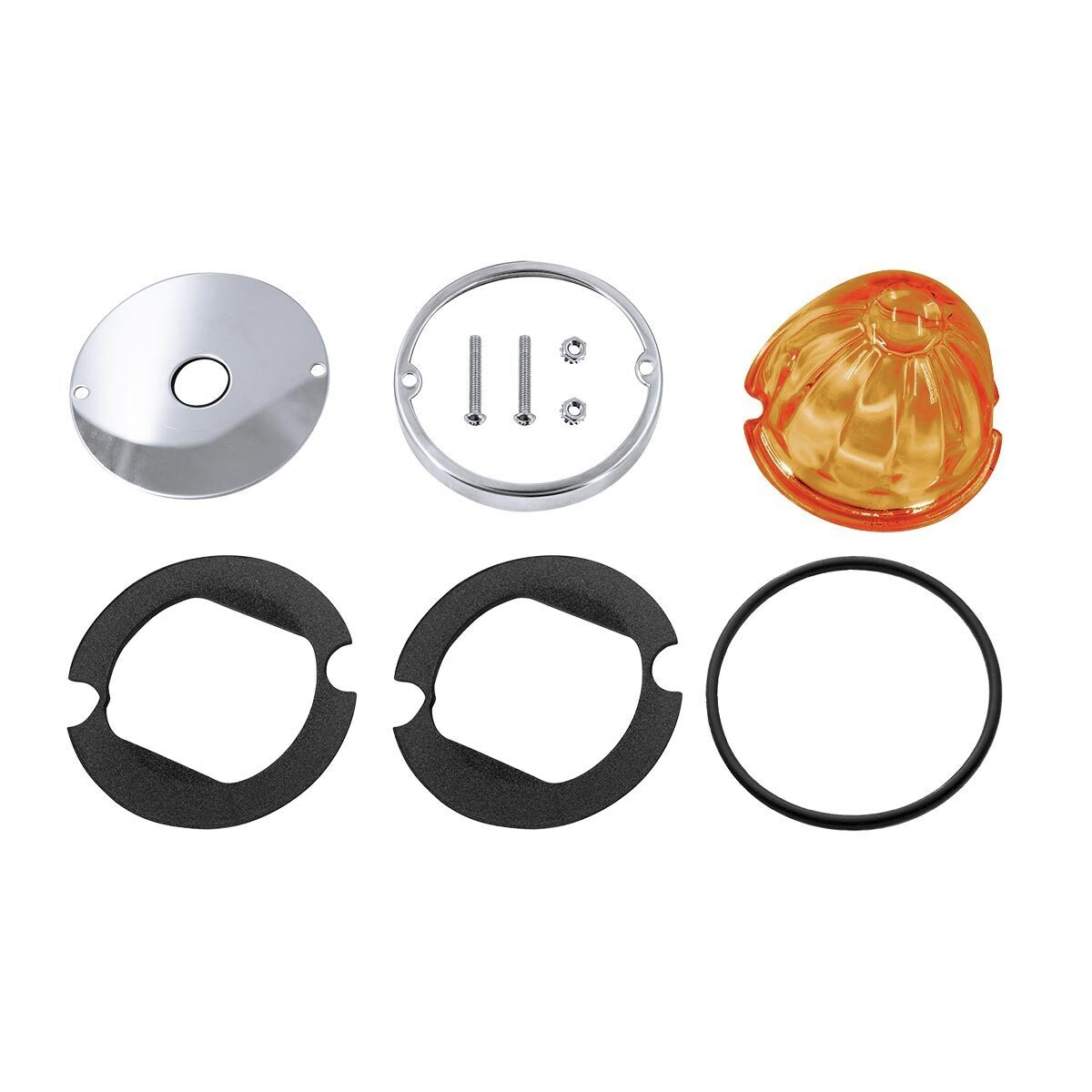 Glass Watermelon Light Kit For 3/4" Mini Light-Amber Lens - Thumbnail 4