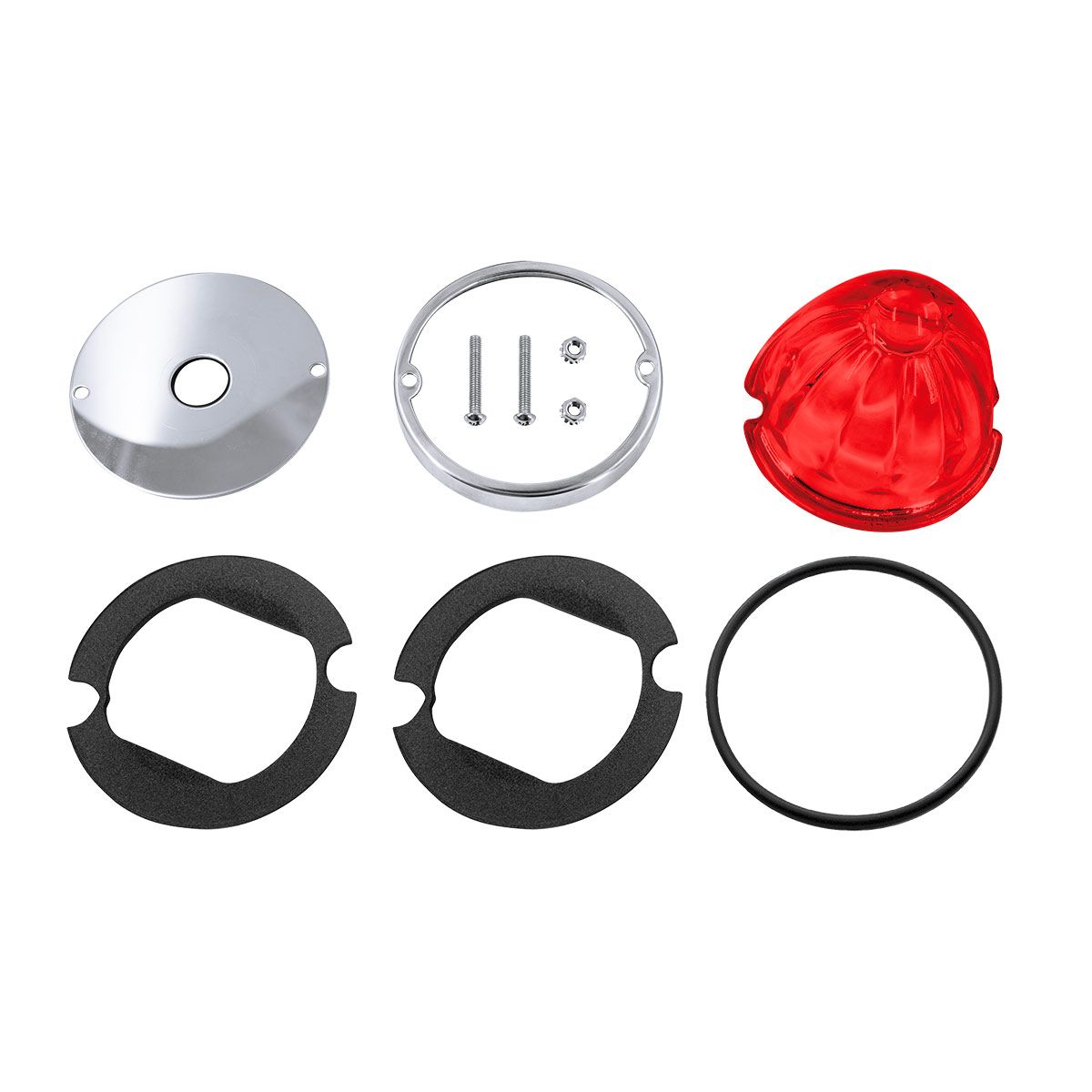 Glass Watermelon Light Kit For 3/4" Mini Light-Red Lens