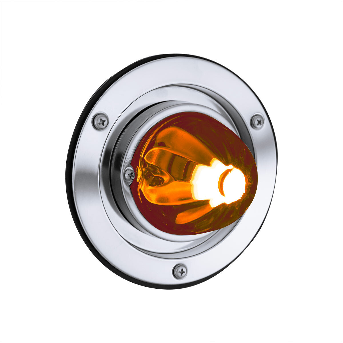 Dual Function Glass Watermelon Sleeper Bunk Kit With 304 SS Bezel & LED Bulb-Dark Amber Lens/Amber LED - Thumbnail 14