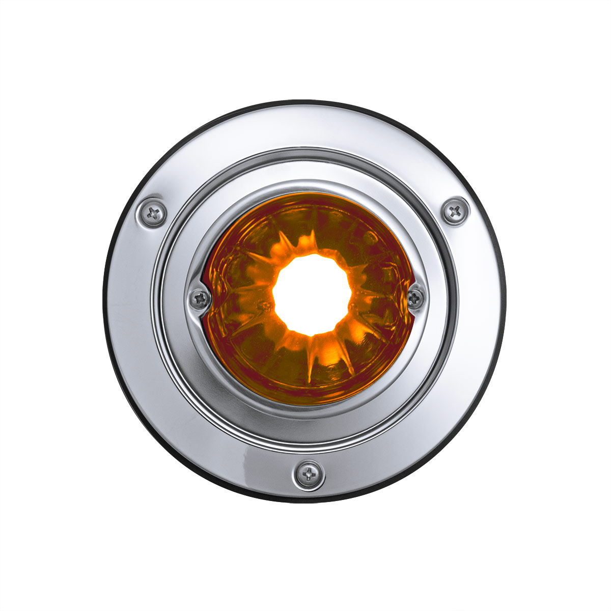 Dual Function Glass Watermelon Sleeper Bunk Kit With 304 SS Bezel & LED Bulb-Dark Amber Lens/Amber LED - Thumbnail 4