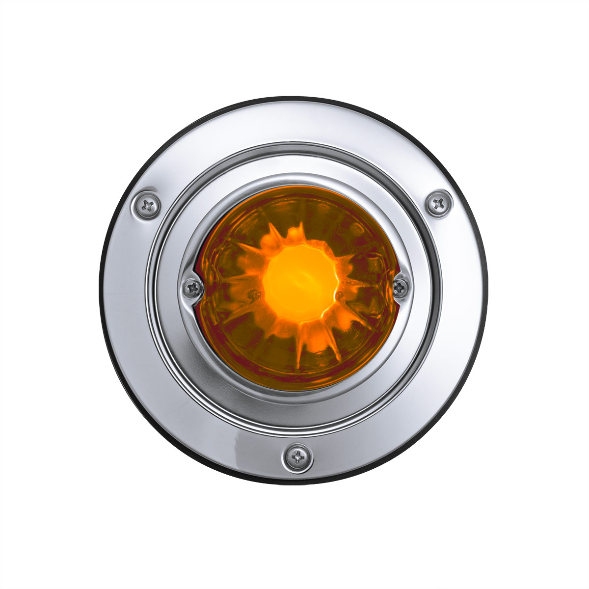 Dual Function Glass Watermelon Sleeper Bunk Kit With 304 SS Bezel & LED Bulb-Dark Amber Lens/Amber LED - Thumbnail 5