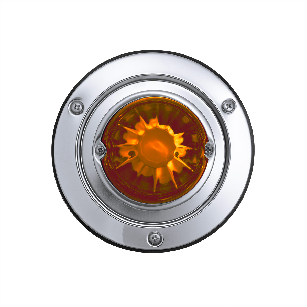 Dual Function Glass Watermelon Sleeper Bunk Kit With 304 SS Bezel & LED Bulb-Dark Amber Lens/Amber LED - Thumbnail 6