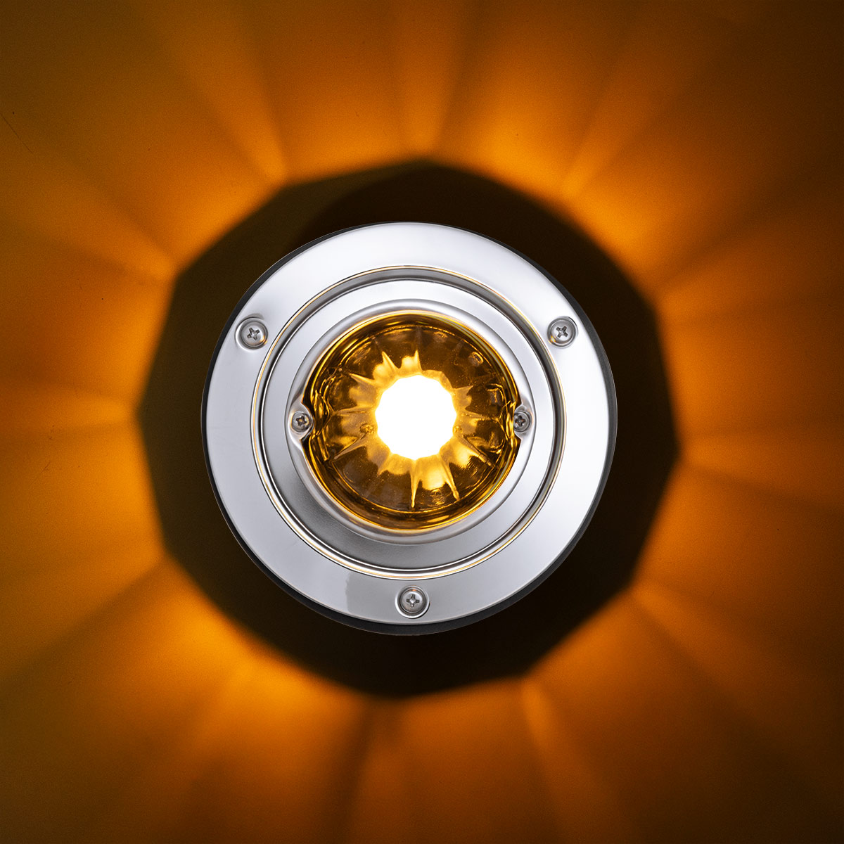 Dual Function Glass Watermelon Sleeper Bunk Kit With 304 Stainless Steel Bezel & LED Bulb-Clear Lens/Amber LED - Thumbnail 12