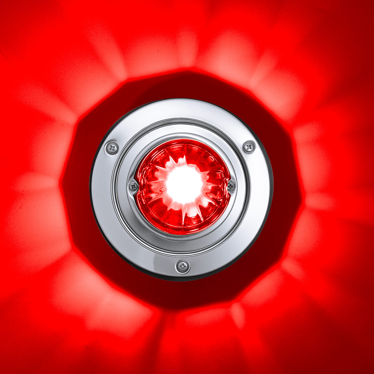 Dual Function Glass Watermelon Sleeper Bunk Kit With 304 Stainless Steel Bezel & LED Bulb-Clear Lens/Red LED - Thumbnail 12