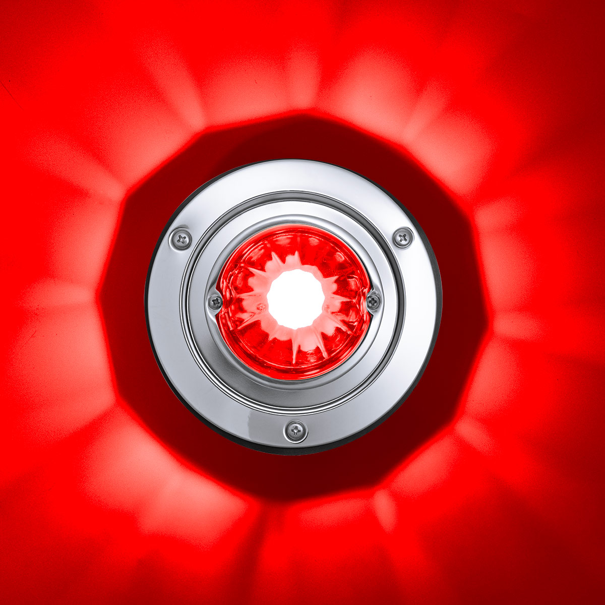 Dual Function Glass Watermelon Sleeper Bunk Kit With 304 Stainless Steel Bezel & LED Bulb-Red Lens/Red LED - Thumbnail 12