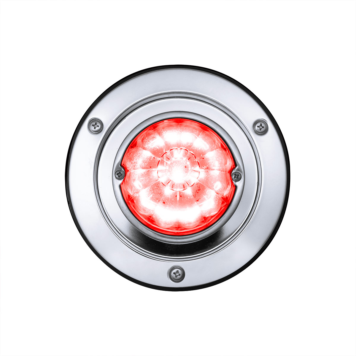 17 LED Dual Function Watermelon Light Sleeper Bunk Kit With 304 Stainless Steel Bezel-Red LED/Red Lens - Thumbnail 4