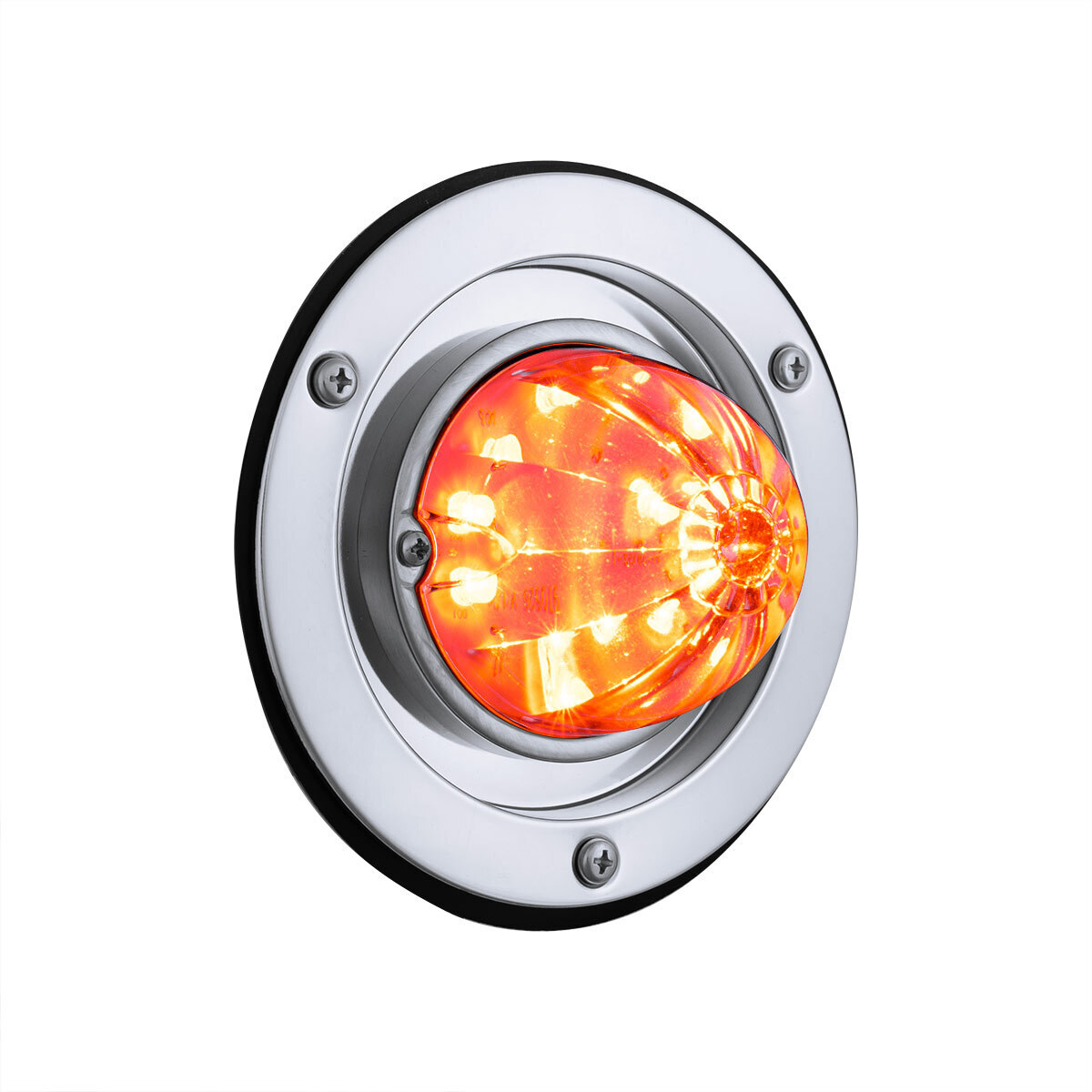 17 LED Dual Function Watermelon Sleeper Bunk Kit With 304 Stainless Steel Bezel-Amber LED/Clear Lens - Thumbnail 14