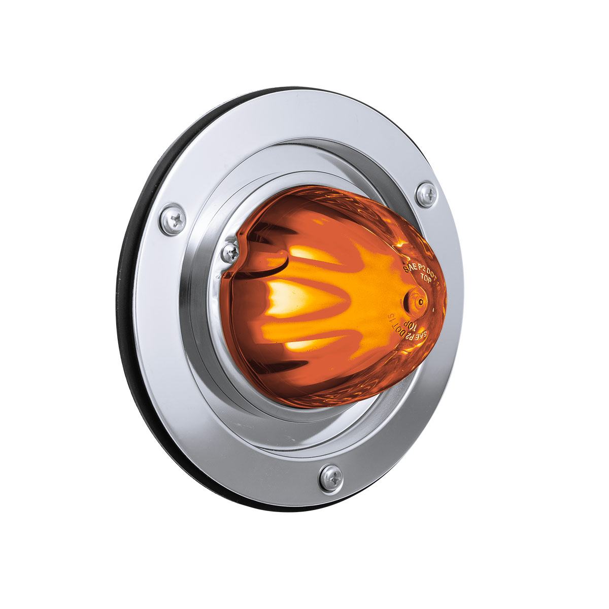 9 LED Dual Function GloLight Watermelon Sleeper Bunk Kit With 304 Stainless Steel Bezel-Amber LED/Amber Lens - Thumbnail 2