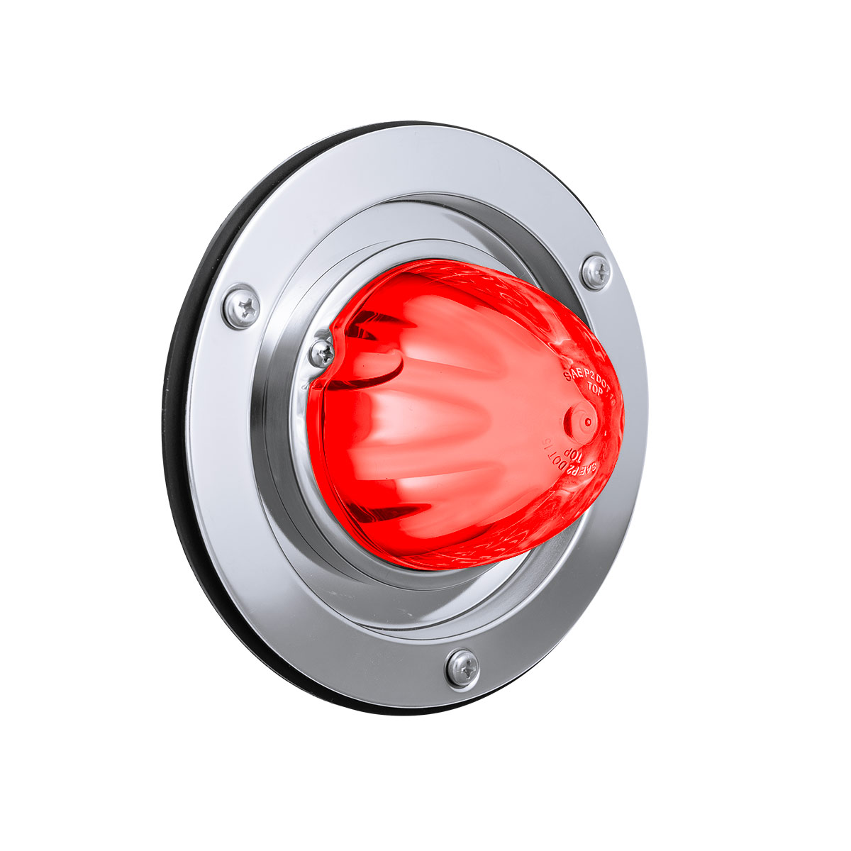 9 LED Dual Function GloLight Watermelon Sleeper Bunk Kit With 304 Stainless Steel Bezel-Red LED/Clear Lens - Thumbnail 2