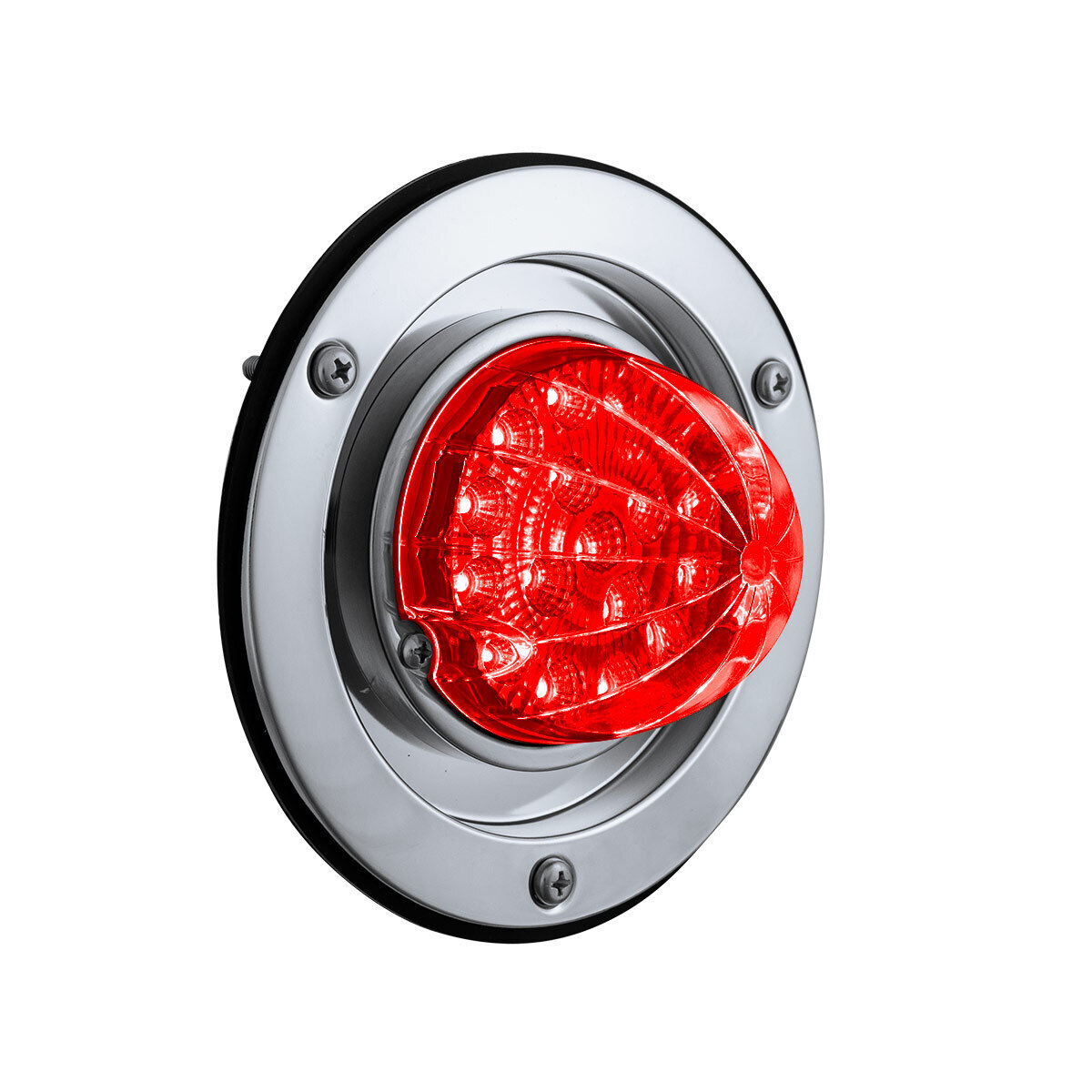 17 LED Dual Function Watermelon Reflector Light Sleeper Bunk Kit With 304 SS Bezel-Red LED/Red Lens - Thumbnail 14