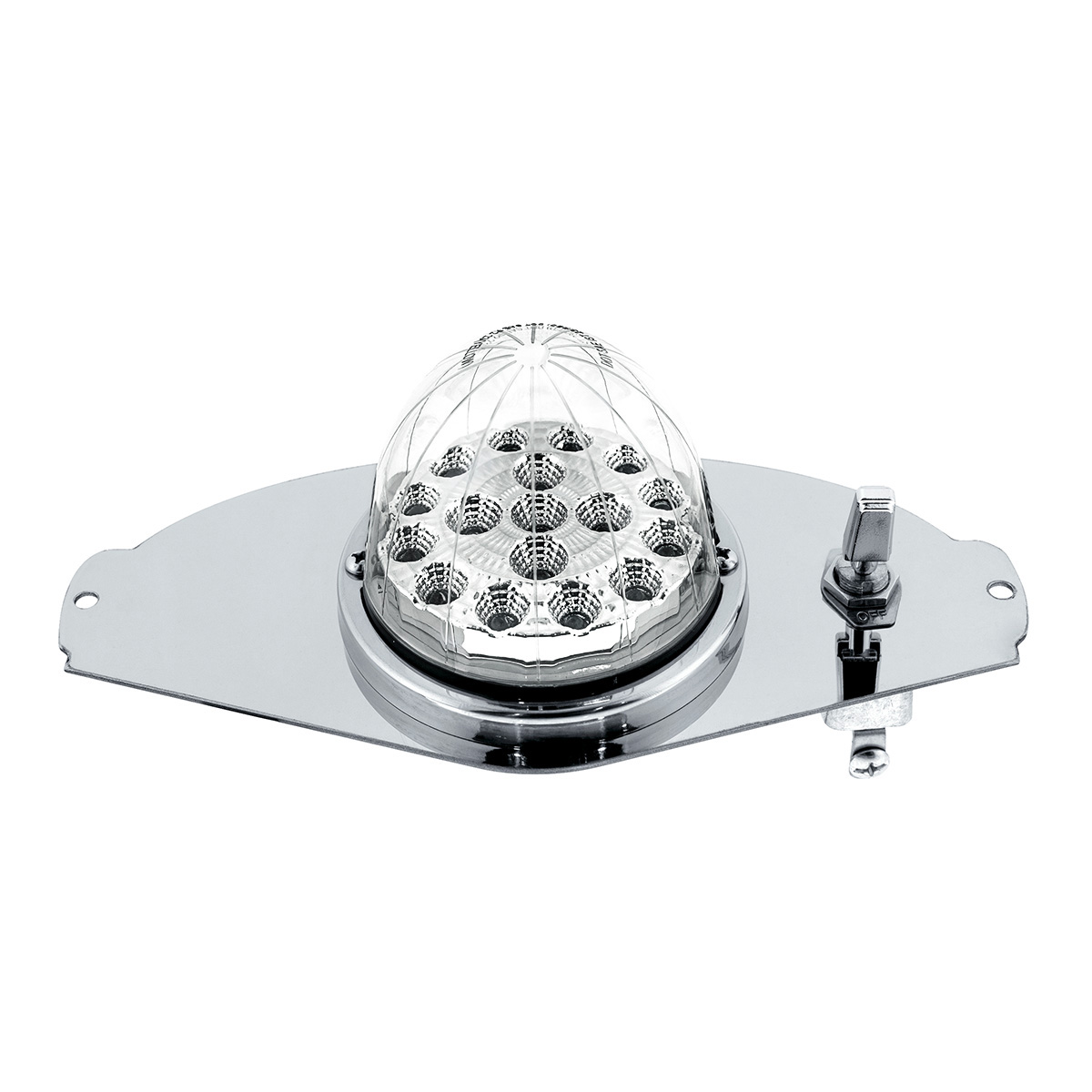 304 SS Above Door Dome Light Kit W/ 17 LED Double Fury Watermelon For 2008-2017 FL Cascadia-Amber & Blue LED - Thumbnail 4