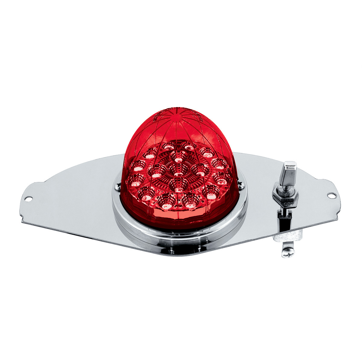304 SS Above Door Dome Light Kit W/ 17 LED Double Fury Watermelon For 2008-2017 FL Cascadia-Red & White LED - Thumbnail 2