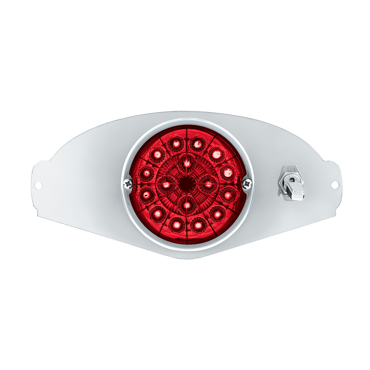 304 SS Above Door Dome Light Kit W/ 17 LED Double Fury Watermelon For 2008-2017 FL Cascadia-Red & White LED - Thumbnail 6