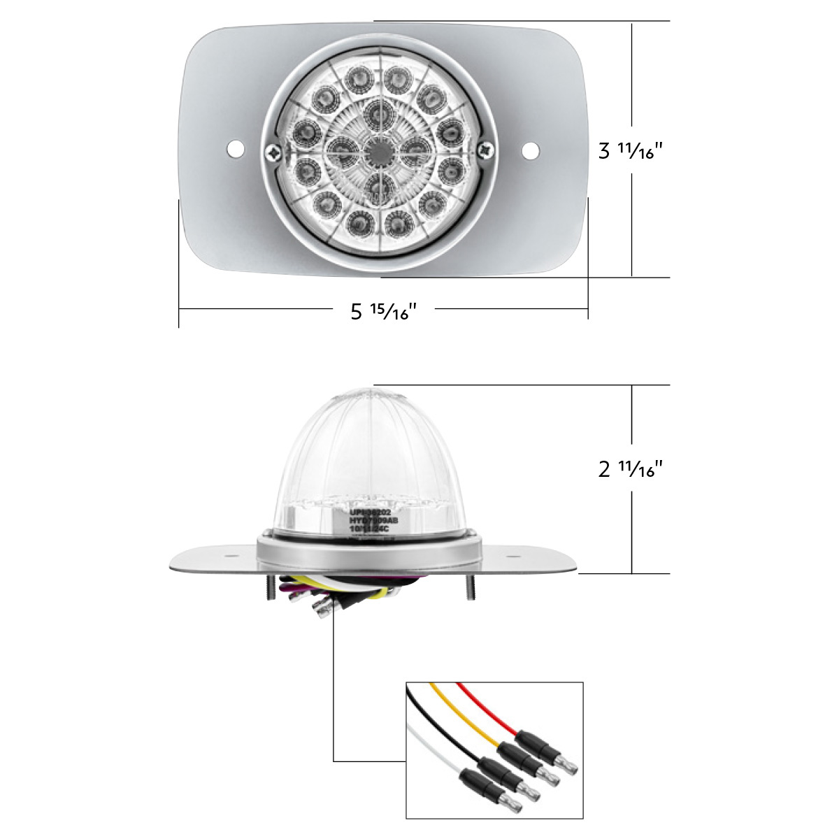 304 SS Turn Signal Light Kit W/ 17 LED Double Fury Watermelon For 2008-2017 FL Cascadia-Amber & Blue LED - Thumbnail 12