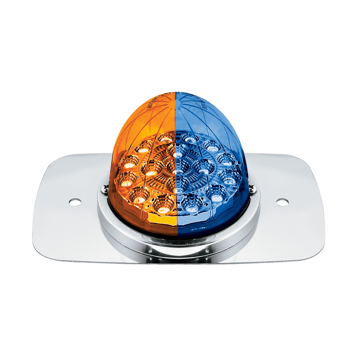 304 SS Turn Signal Light Kit W/ 17 LED Double Fury Watermelon For 2008-2017 FL Cascadia-Amber & Blue LED - Thumbnail 14