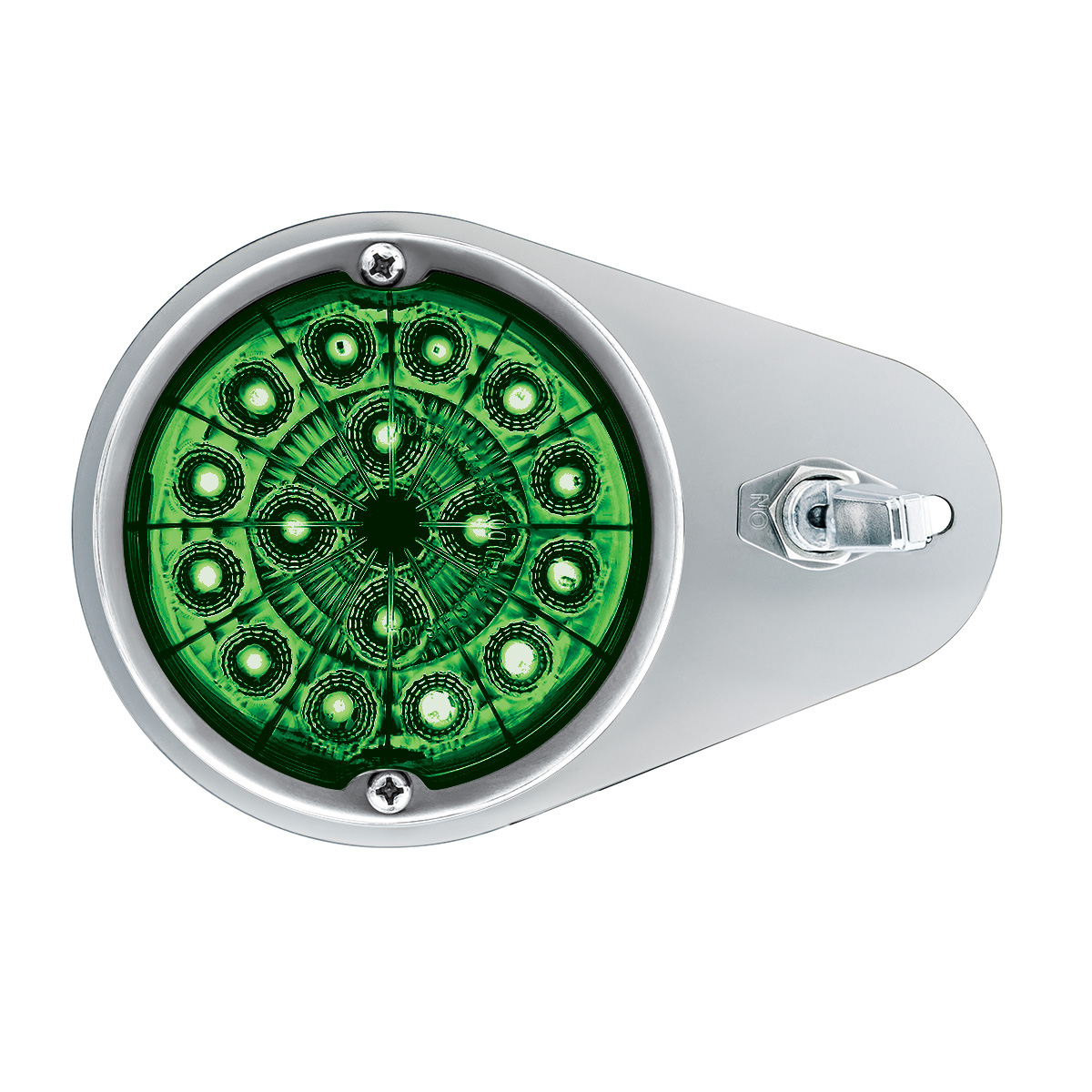 304 SS Above Door Dome Light Kit W/ 17 LED Double Fury Watermelon For 1994-2025 KW W900-Amber & Green LED - Thumbnail 7