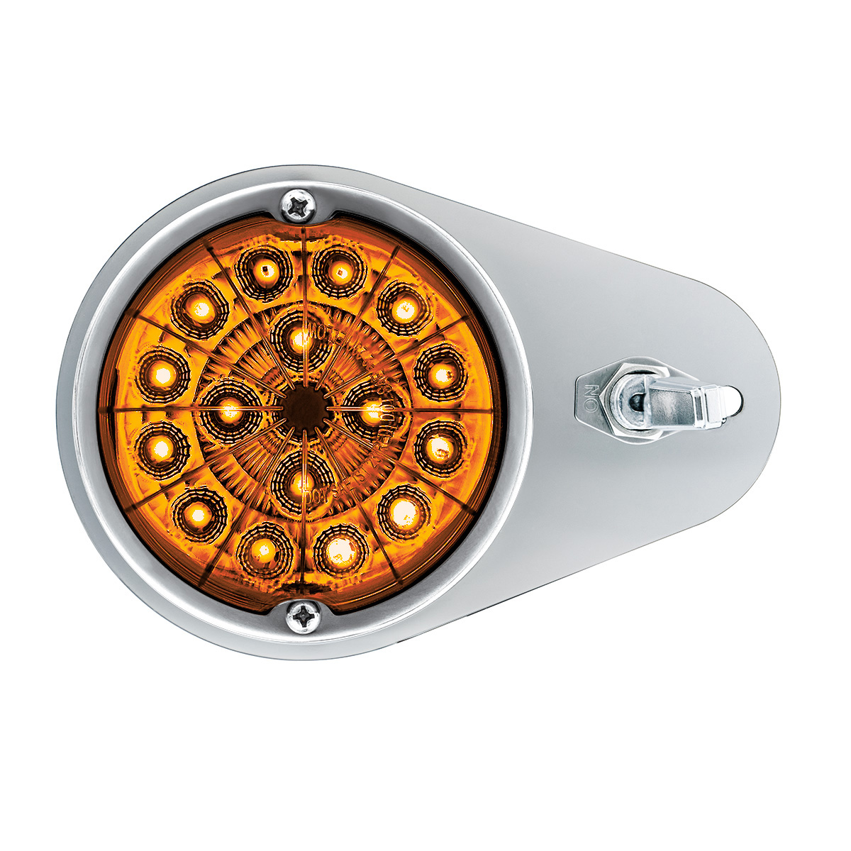 304 SS Above Door Dome Light Kit W/ 17 LED Double Fury Watermelon For 1994-2025 KW W900-Amber & Red LED - Thumbnail 6