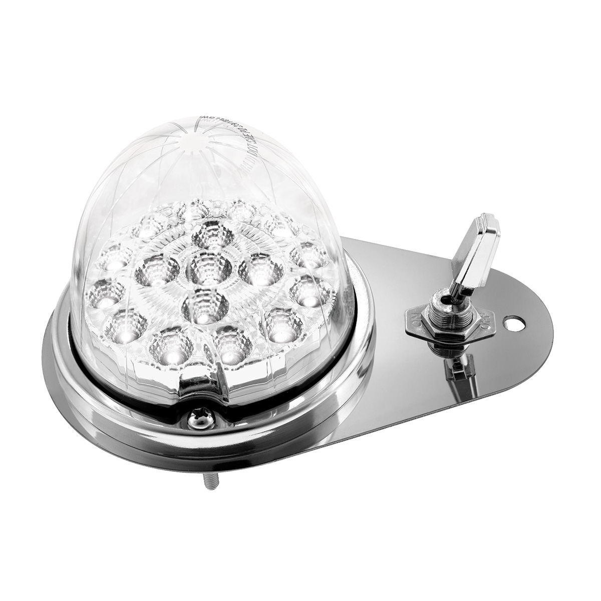 304 SS Above Door Dome Light Kit W/ 17 LED Double Fury Watermelon For 1994-2025 KW W900-Amber & White LED - Thumbnail 3