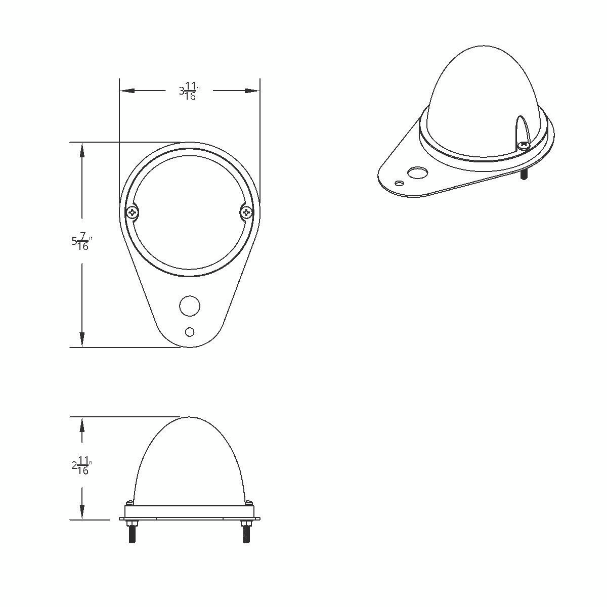 304 SS Above Door Dome Light Kit W/ 17 LED Double Fury Watermelon For 1994-2025 KW W900-Red & Blue LED - Thumbnail 13