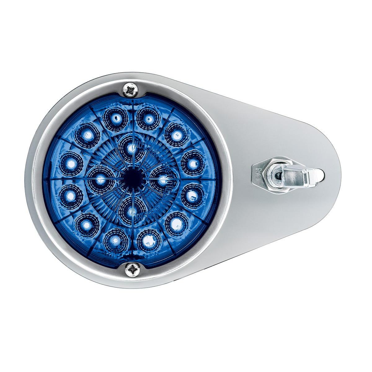 304 SS Above Door Dome Light Kit W/ 17 LED Double Fury Watermelon For 1994-2025 KW W900-Red & Blue LED - Thumbnail 7